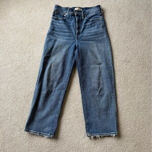Madewell Distressed Ankle Jeans in Blue